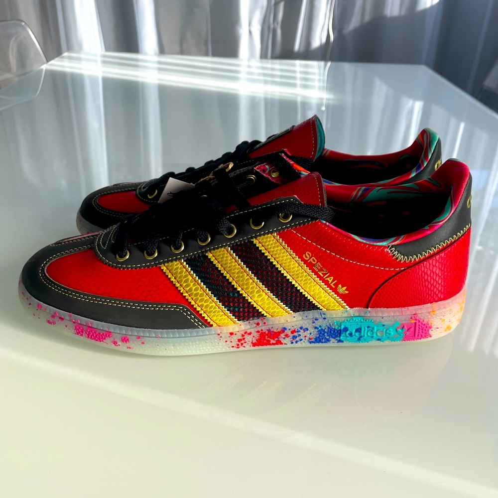 Adidas Handball Spezial x SEED Scarlet Paint Splatter US 11 ID8617